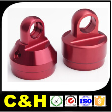 Red Anodized CNC Turning Milling Pièces en aluminium pour Auto